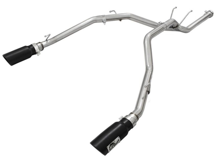 aFe Power 49-42041-B Large Bore-HD 2-1/2 IN 409 Stainless Steel DPF-Back Exhaust System w/ Black Tip