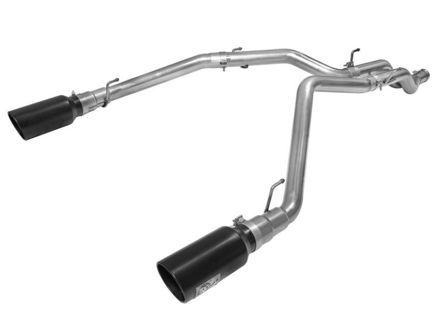 aFe Power 49-42044-B Large Bore-HD 3 IN 409 Stainless Steel DPF-Back Exhaust System w/Black Tip