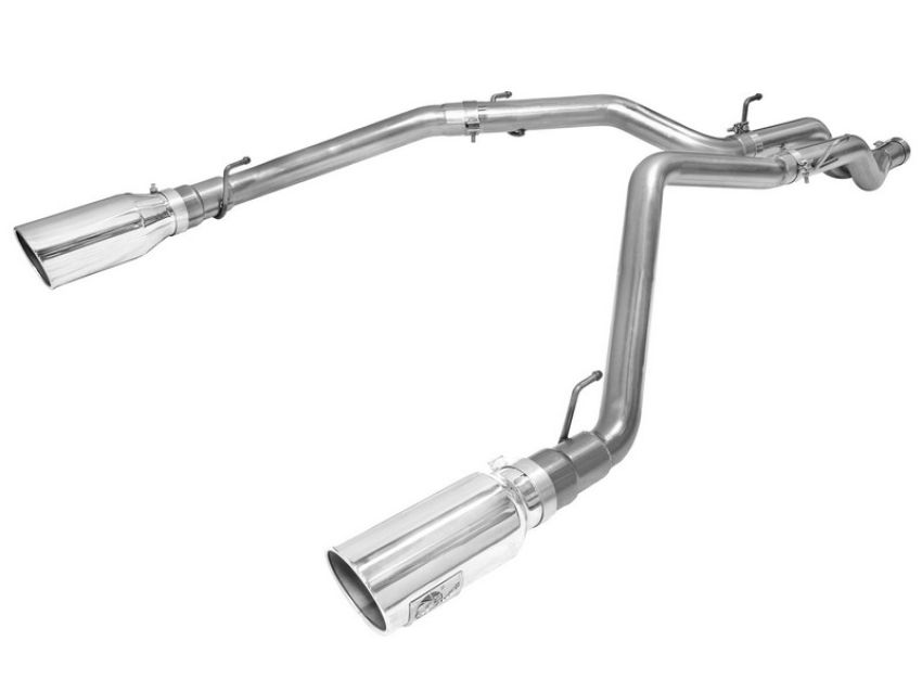 aFe Power 49-42044-P Large Bore-HD 3 IN 409 Stainless Steel DPF-Back Exhaust System w/Polished Tip