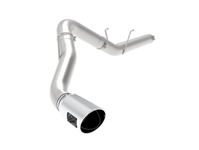 aFe Power 49-42075-P Large Bore-HD 5 IN 409 Stainless Steel DPF-Back Exhaust System w/Polished Tip