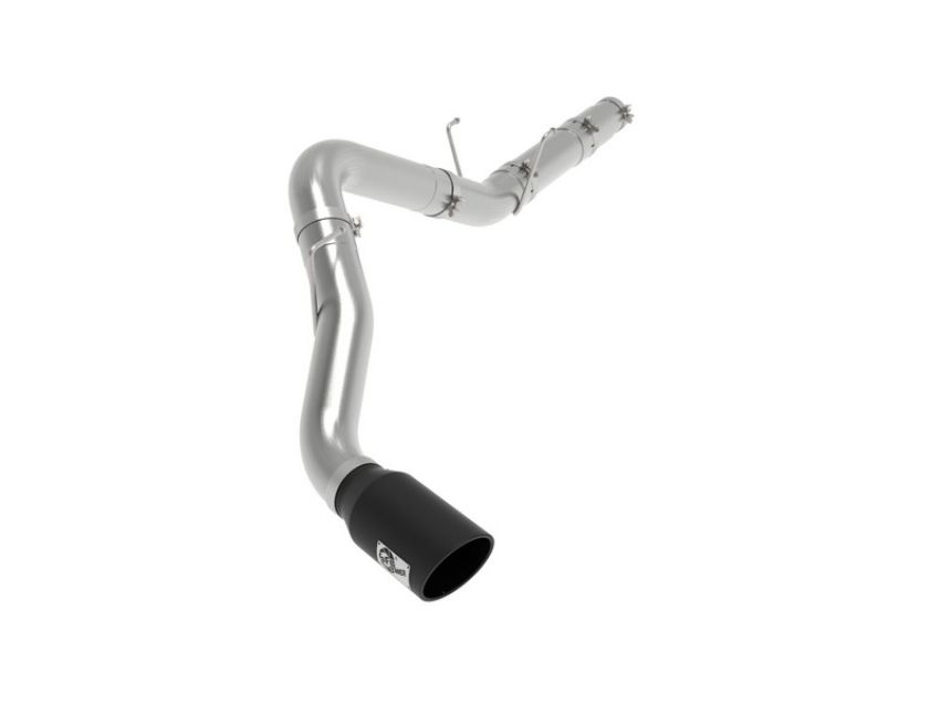 aFe Power 49-42078-B Large Bore-HD 5 IN 409 Stainless Steel DPF-Back Exhaust System w/Black Tip