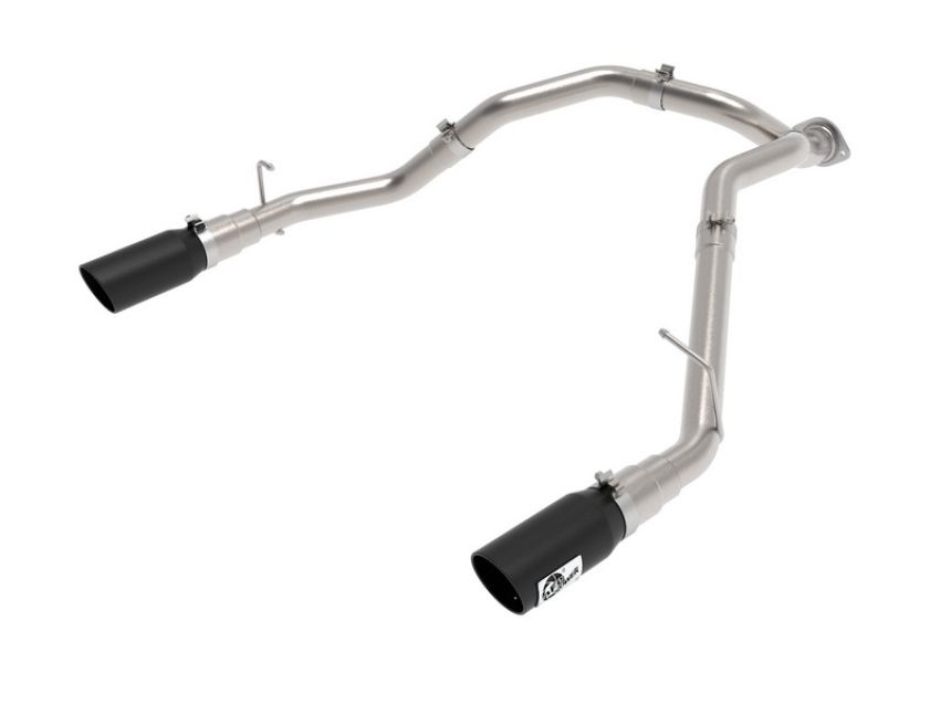 aFe Power 49-42080-B Large Bore-HD 3 IN 409 Stainless Steel DPF-Back Exhaust System w/Black Tip