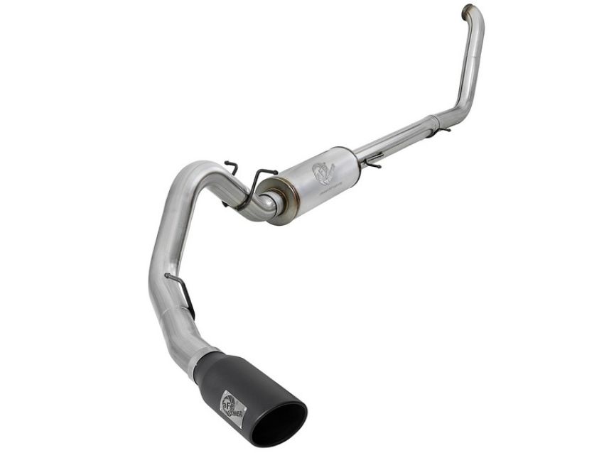 aFe Power 49-43008-B Large Bore-HD 4 IN 409 Stainless Steel Turbo-Back Exhaust System w/ Black Tip