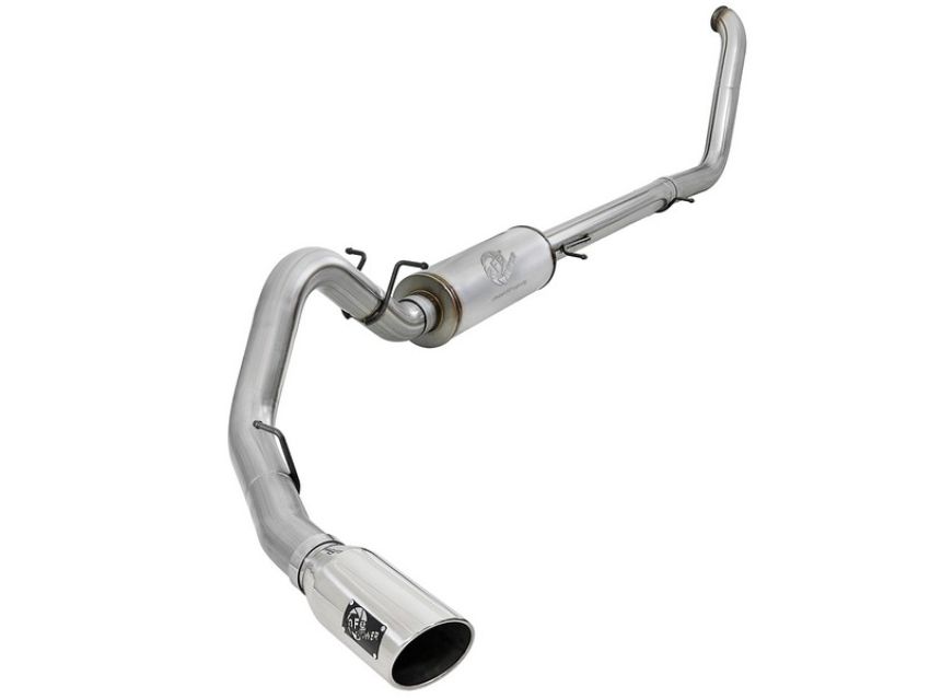 aFe Power 49-43008-P Large Bore-HD 4 IN 409 Stainless Steel Turbo-Back Exhaust System w/ Polished Tip