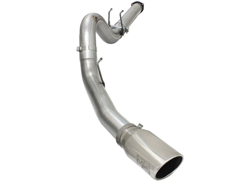 aFe Power 49-43064-P Large Bore-HD 5 IN 409 Stainless Steel DPF-Back Exhaust System w/Polished Tip