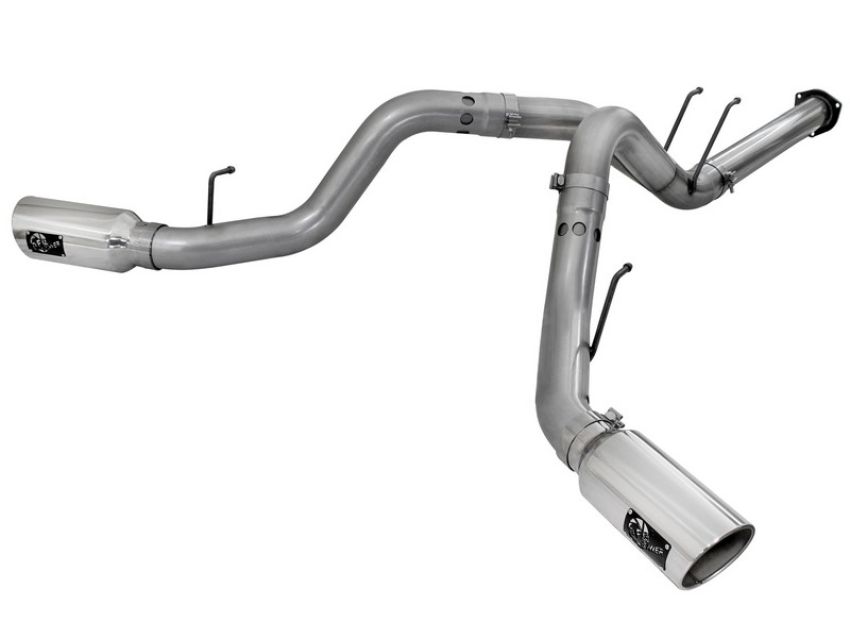 aFe Power 49-43065-P Large Bore-HD 4 IN 409 Stainless Steel DPF-Back Exhaust System w/Polished Tip