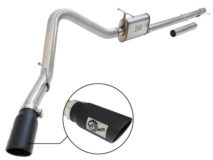 aFe Power 49-43076-B MACH Force-Xp 3 IN to 3-1/2 IN 409 Stainless Steel Cat-Back Exhaust w/ Black Tip