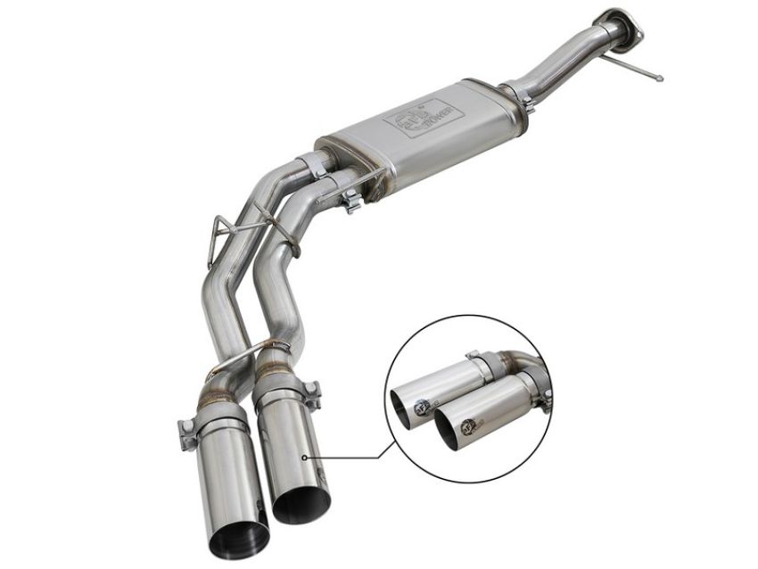 aFe Power 49-43078-P Rebel Series 3 IN to 2-1/2 IN 409 Stainless Steel Cat-Back Exhaust w/ Polish Tip