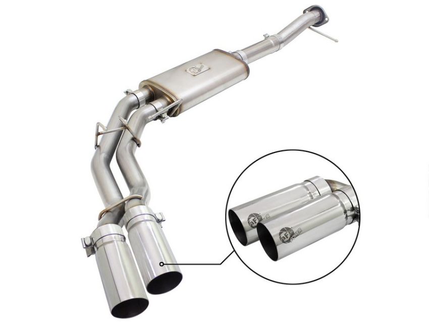 aFe Power 49-43080-P Rebel Series 3 IN to 2-1/2 IN 409 Stainless Steel Cat-Back Exhaust w/ Polish Tip