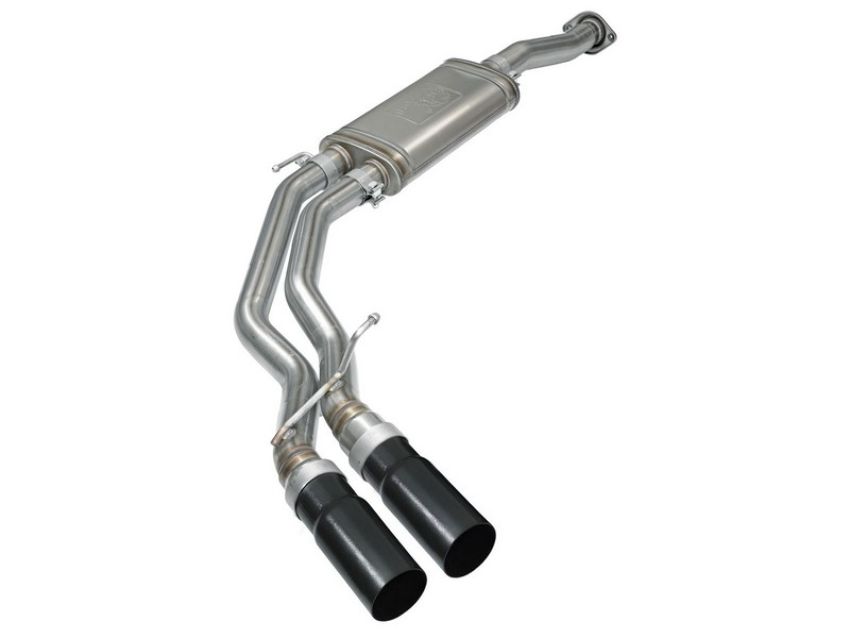 aFe Power 49-43081-B Rebel Series 3 IN to 2-1/2 IN 409 Stainless Steel Cat-Back Exhaust w/Black Tip