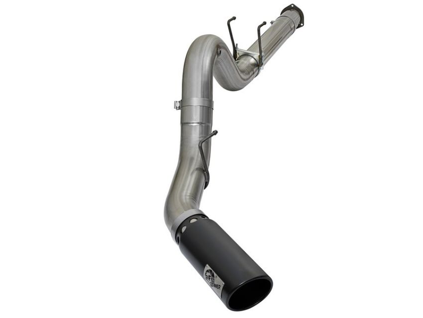 aFe Power 49-43090-B Large Bore-HD 5 IN 409 Stainless Steel DPF-Back Exhaust System w/Black Tip