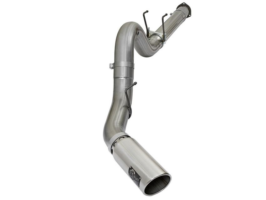 aFe Power 49-43090-P Large Bore-HD 5 IN 409 Stainless Steel DPF-Back Exhaust System w/Polished Tip