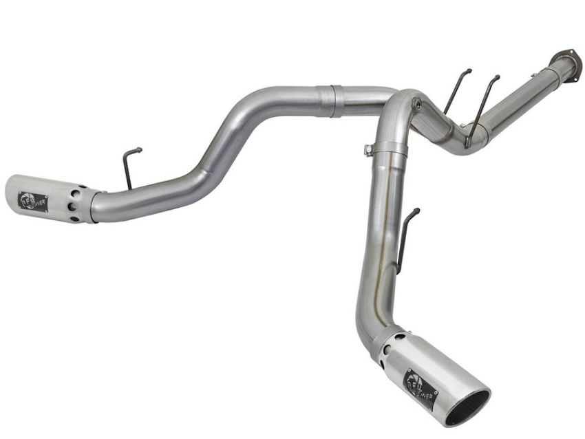 aFe Power 49-43092-P Large Bore-HD 4 IN 409 Stainless Steel DPF-Back Exhaust System w/Polished Tip