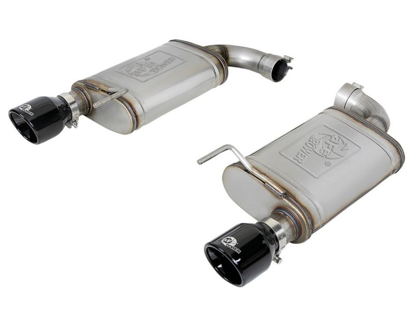 aFe Power 49-43105-B Mach Force Xp Stainless Steel Axle Back Exhaust System w/ Black Tips