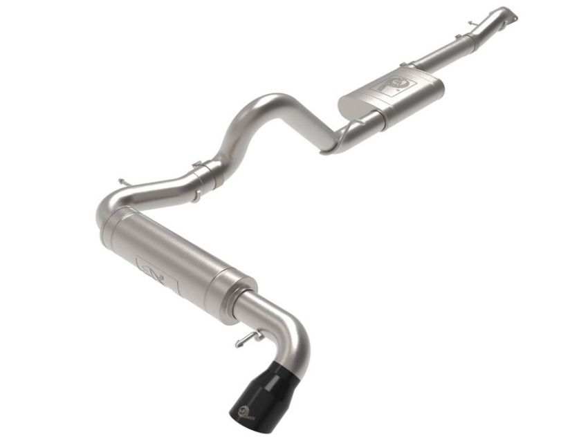 aFe Power 49-43136-B Apollo GT Series 3 IN 409 Stainless Steel Cat-Back Exhaust System w/ Black Tip
