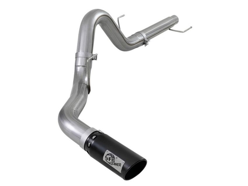 aFe Power 49-43143-B Large Bore-HD 4 IN 409 Stainless Steel DPF-Back Exhaust System w/ Black Tip