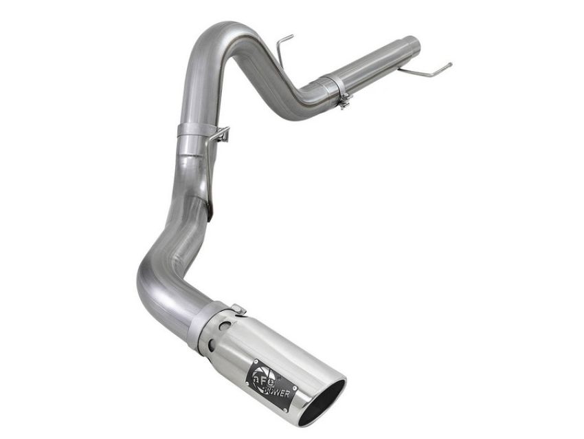 aFe Power 49-43143-P Large Bore-HD 4 IN 409 Stainless Steel DPF-Back Exhaust System w/ Polished Tip