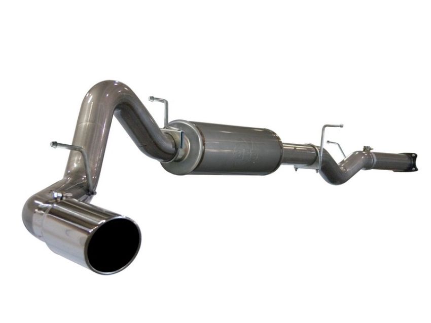aFe Power 49-44001 Large Bore-HD 4 IN 409 Stainless Steel Cat-Back Exhaust System w/ Polished Tip