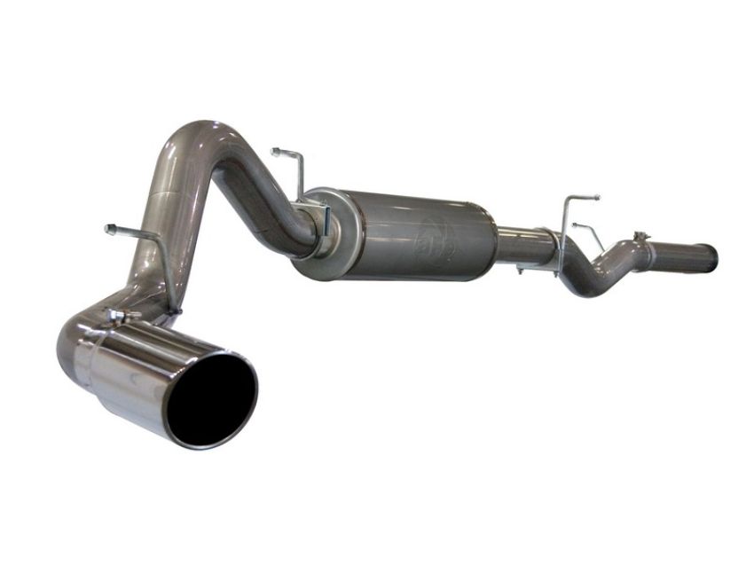 aFe Power 49-44002 Large Bore-HD 4 IN 409 Stainless Steel Cat-Back Exhaust System w/ Polished Tip
