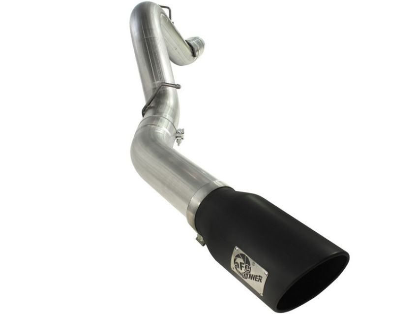 aFe Power 49-44041-B Large Bore-HD 5 IN 409 Stainless Steel DPF-Back Exhaust System w/Black Tip