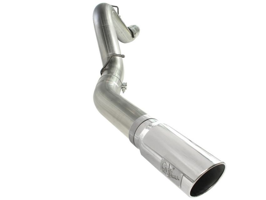 aFe Power 49-44041-P Large Bore-HD 5 IN 409 Stainless Steel DPF-Back Exhaust System w/Polished Tip