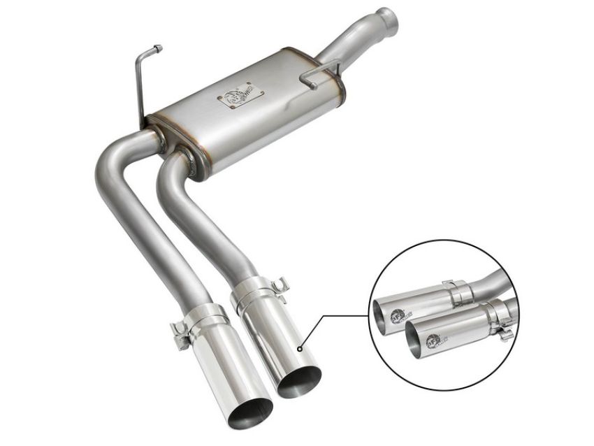 aFe Power 49-44070-P Rebel Series 3 IN to 2-1/2 IN 409 Stainless Steel Cat-Back Exhaust w/ Polish Tip