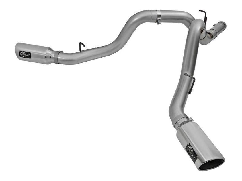 aFe Power 49-44080-P Large Bore-HD 4 IN 409 Stainless Steel DPF-Back Exhaust System w/Polished Tip