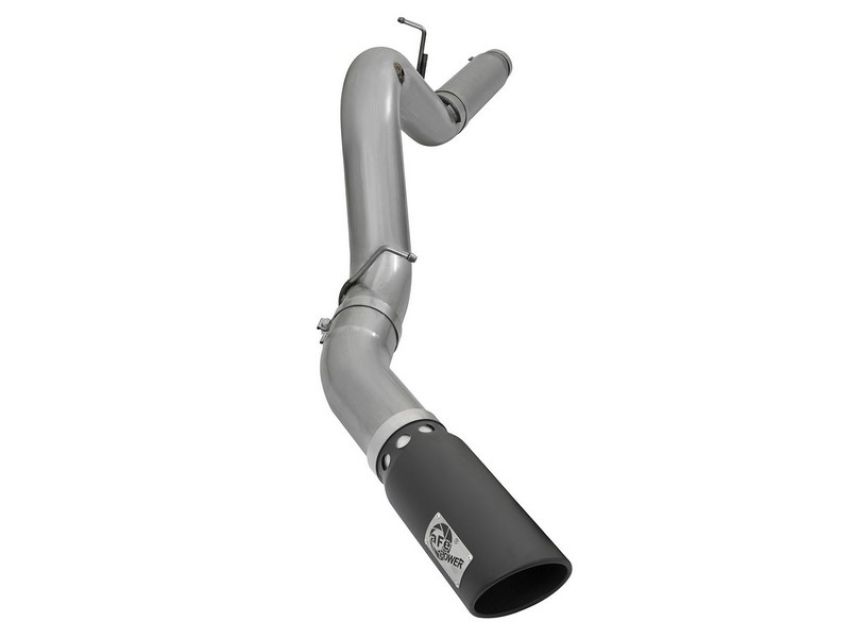 aFe Power 49-44081-B Large Bore-HD 5 IN 409 Stainless Steel DPF-Back Exhaust System w/Black Tip