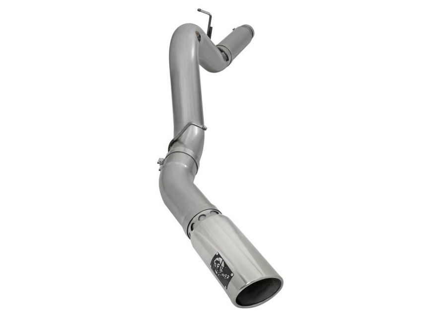 aFe Power 49-44081-P Large Bore-HD 5 IN 409 Stainless Steel DPF-Back Exhaust System w/Polished Tip
