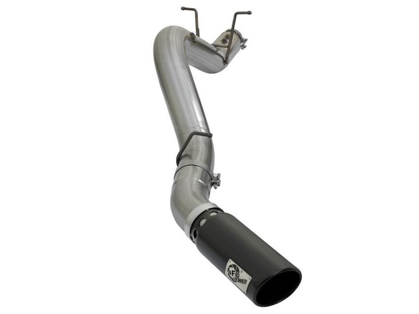 aFe Power 49-44085-B Large Bore-HD 4 IN 409 Stainless Steel DPF-Back Exhaust System w/Black Tip