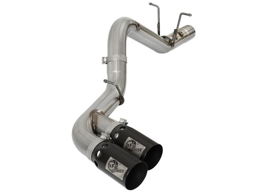 aFe Power 49-44089-B Rebel XD Series 4 IN 409 Stainless Steel DPF-Back Exhaust w/Dual Black Tips