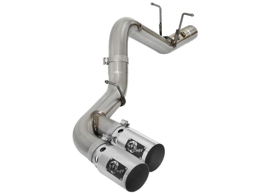 aFe Power 49-44089-P Rebel XD Series 4 IN 409 Stainless Steel DPF-Back Exhaust w/Dual Polished Tips