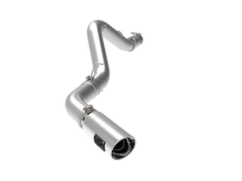 aFe Power 49-44125-P Large Bore-HD 5 IN 409 Stainless Steel DPF-Back Exhaust System w/Polished Tip