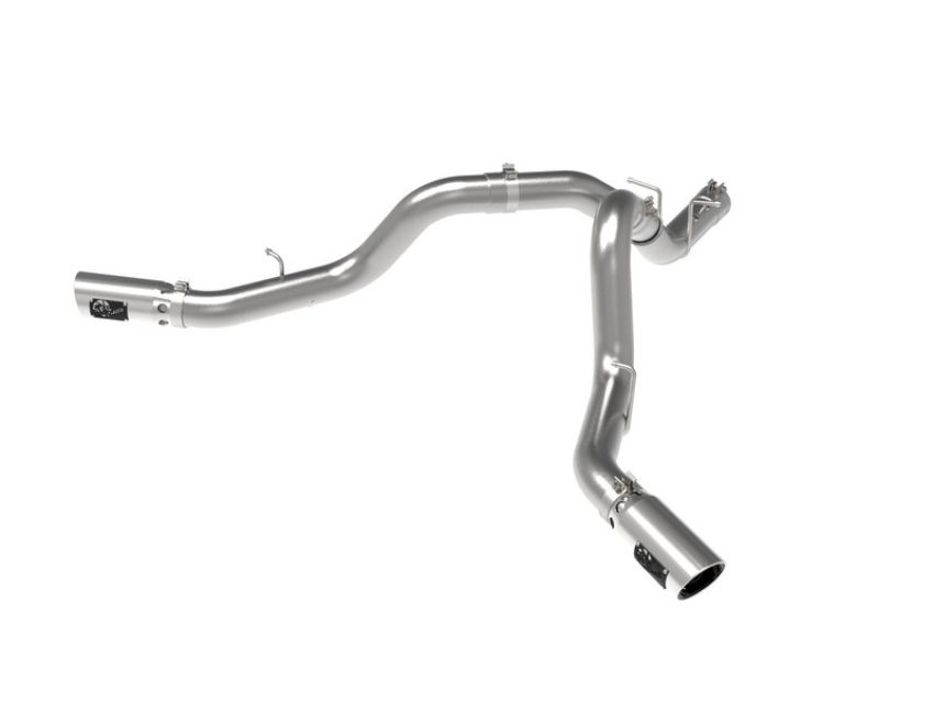 aFe Power 49-44126-P Large Bore-HD 4 IN 409 Stainless Steel DPF-Back Exhaust System w/Polished Tip