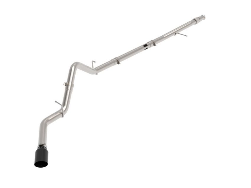 aFe Power 49-44128-B Large Bore-HD 3 IN 409 Stainless Steel DPF-Back Exhaust System w/Black Tip