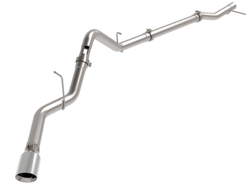 aFe Power 49-44144-P Large Bore-HD 3 IN 409 Stainless Steel DPF-Back Exhaust System w/Polished Tip