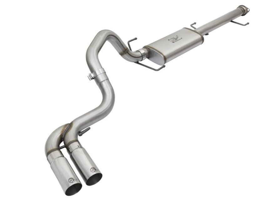 aFe Power 49-46030-P Rebel Series 3 IN Cat-Back Exhaust System w/ Mid-Side Exit Polished Tips