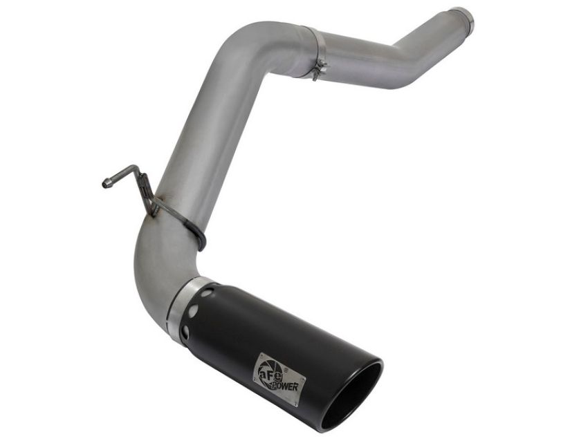 aFe Power 49-46112-B Large Bore-HD 5 IN DPF-Back Stainless Steel Exhaust System w/Black Tip