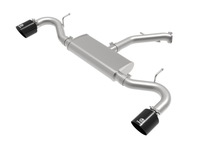 aFe Power 49-47016-B Takeda 2-1/2 IN 409 Stainless Steel Axle-Back Exhaust w/ Black Tips
