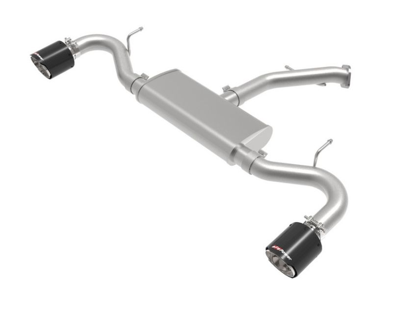 aFe Power 49-47016-C Takeda 2-1/2 IN 409 Stainless Steel Axle-Back Exhaust w/ Carbon Fiber Tips