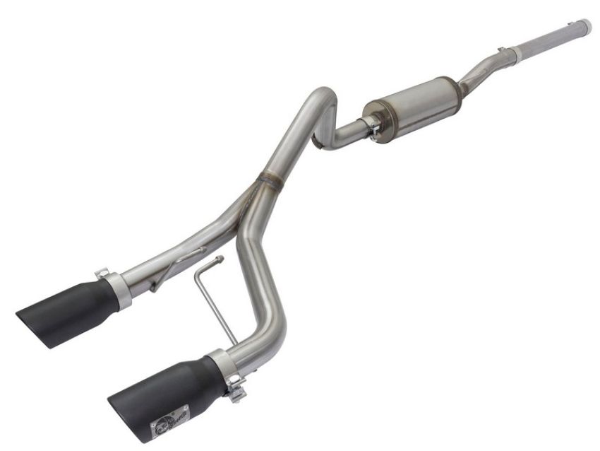 aFe Power 49-48056-B Rebel Series 2-1/2 IN 409 Stainless Steel Cat-Back Exhaust System w/Black Tip
