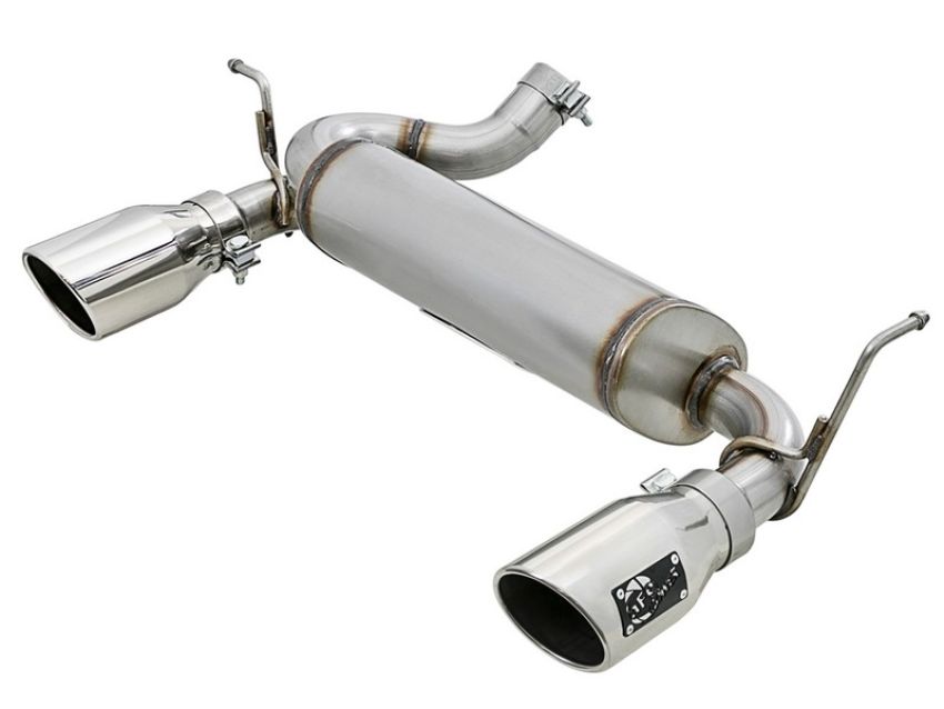 aFe Power 49-48061-P Rebel Series 2-1/2 IN 409 Stainless Steel Axle-Back Exhaust w/ Polished Tips