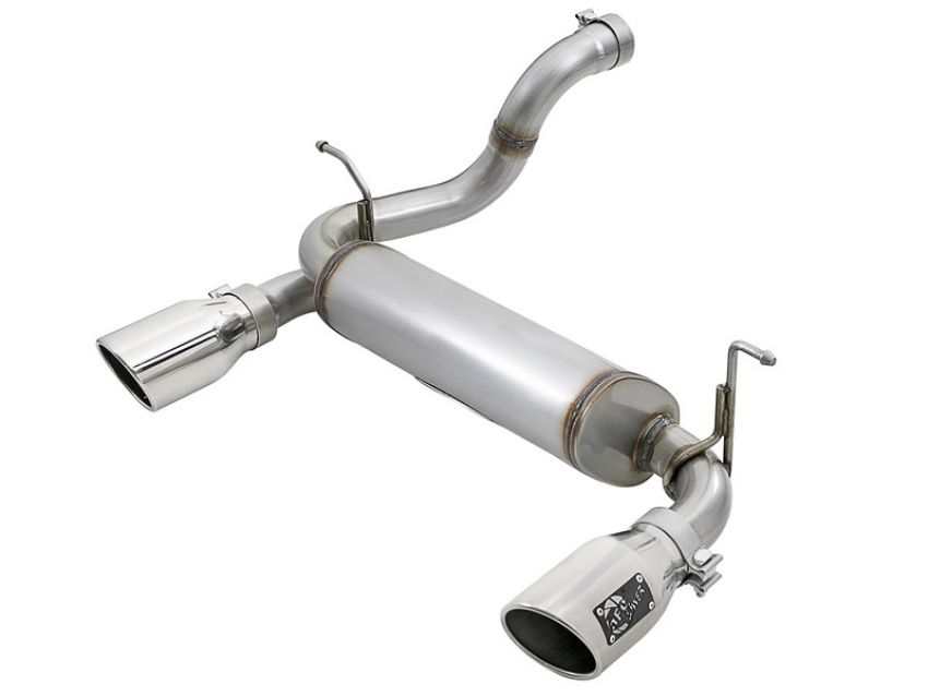 aFe Power 49-48067-P Rebel Series 2-1/2 IN 409 Stainless Steel Axle-Back Exhaust w/ Polished Tips