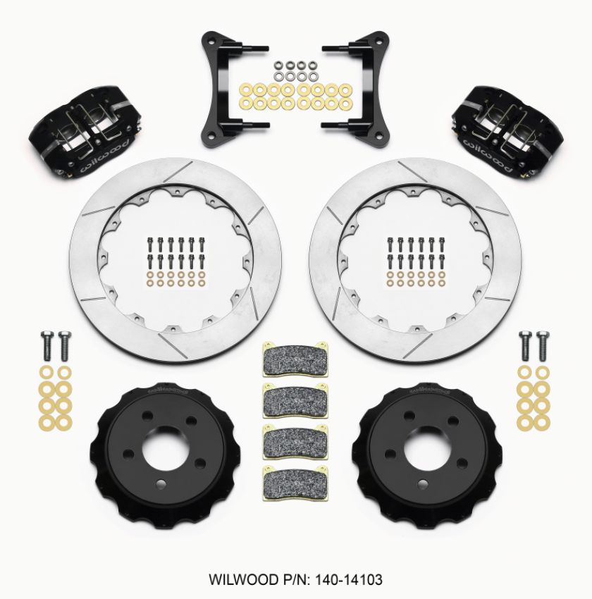 Wilwood 140-14103 Dynapro Radial Front Drag Kit 12.88 Vented 2015-Up Mustang