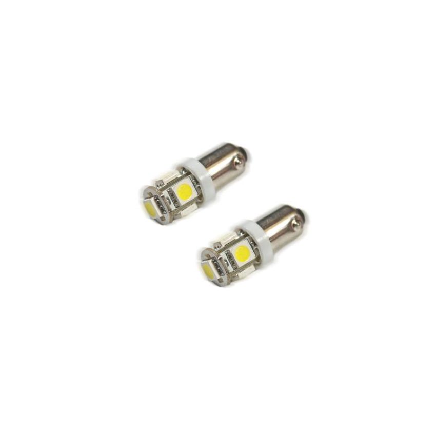 Oracle Lighting 4904-001 BA9S 5 LED 3 Chip Bayonet Bulbs, White, Pair