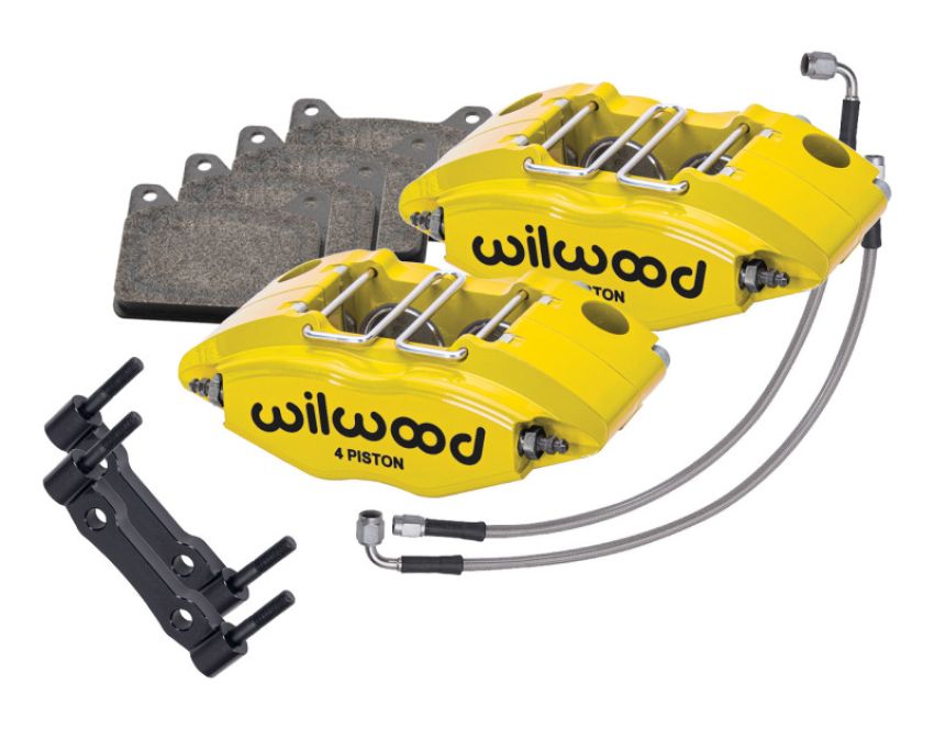 Wilwood 140-17019-Y 69-74 Porsche 911 Front Powerlite Caliper Kit 3in MT - Yellow