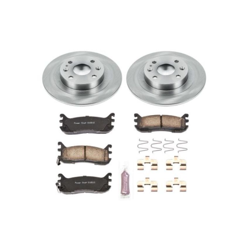 PowerStop KOE772 OE Stock Replacement Low-Dust Ceramic Brake Pad and Rotor Kit