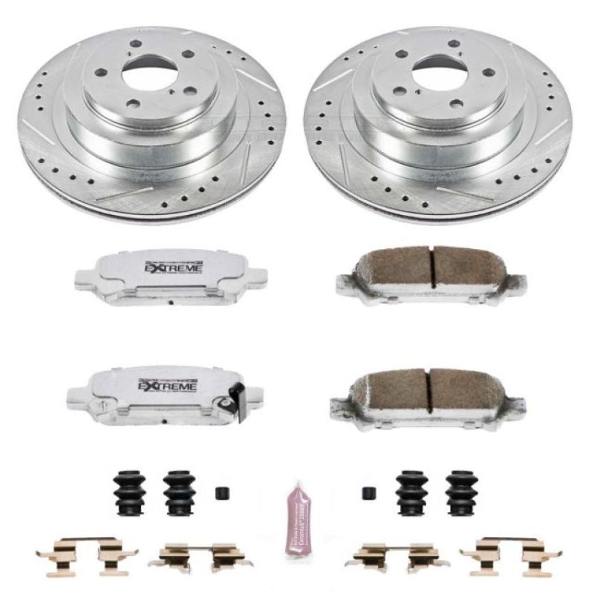 PowerStop K219-26 Z26 Street Performance Ceramic Brake Pad and Drilled & Slotted Rotor Kit