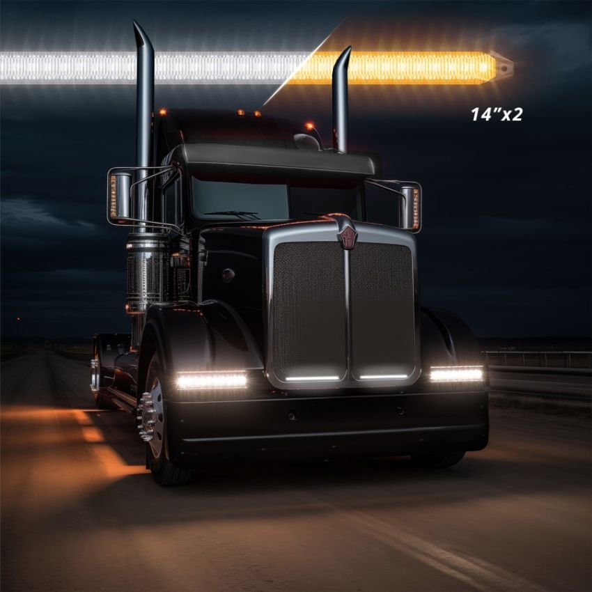 XKGLOW XK041029-14 XK Glow 14In Switchback Grill Lights with Start-up Animation & Sequential Turn Signals