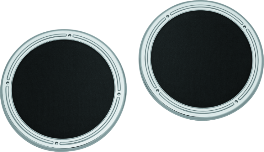 Kuryakyn 7376 Rear Speaker Accents For 14-Up Touring Models Chrome